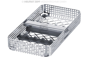 Dental Cassettes 1/3 Washbasket Tray for 5 Instruments with 2 Supports & Retainer 178x90x24mm