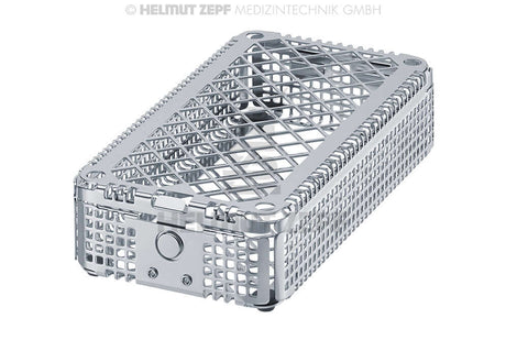 Dental Instrument Cassette Washbasket 1/3 with Press Button Lock New Generation 2014 by Helmut Zepf No. 85.192.50