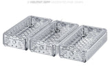 Dental Instrument Cassette Washbasket 1/3 New Generation 2014 Press Button Lock by Helmut Zepf No. 85.192.50