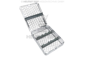 Dental Instrument Cassette Washbasket Half Size for Micro Instruments with Retainer by Helmut Zepf 85.194.20