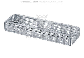 Dental Instrument Cassette Washbasket Longitudinal 1/1 x 1/2 with Lid & Press Button Lock Helmut Zepf 85.194.50