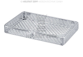 Dental Instrument Cassette Washbasket with Lid and Press Button Lock by Helmut Zepf, 275x178x37mm Sterilisation Tray