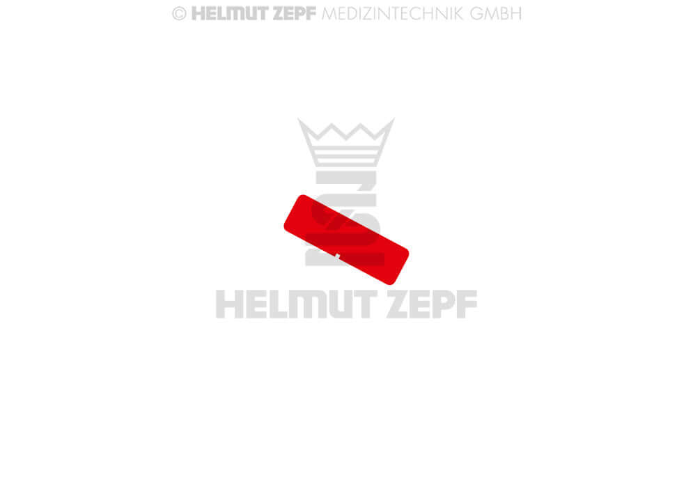 Labeling Tag for Aluminum Sterilization Box, Red, No Marking by Helmut Zepf No. 85.312.07