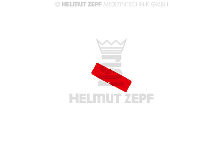 Labeling Tag for Aluminum Sterilization Box, Red, No Marking by Helmut Zepf No. 85.312.07