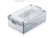 sterilization container perforated aluminium with textile filters, grey 310x190x65mm by Helmut Zepf