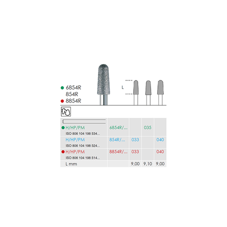 Busch 8854R 040 HP DIAMOND FINE - (Pack of 1) Bur Made in Germany