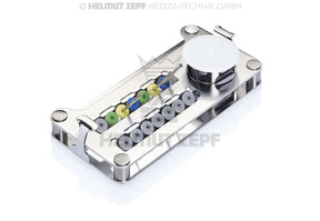 Dental Cassettes 1/3-Size Wash Tray by Helmut Zepf Holding 14 Rotating Instruments & 1 Cup No. 85.703.00