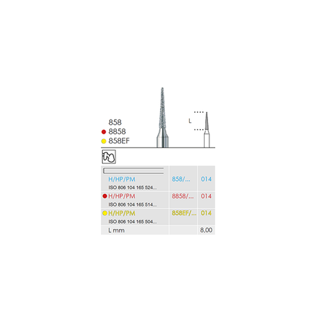 Busch 8858 014 HP DIAMOND FINE - (Pack of 2) Bur Made in Germany