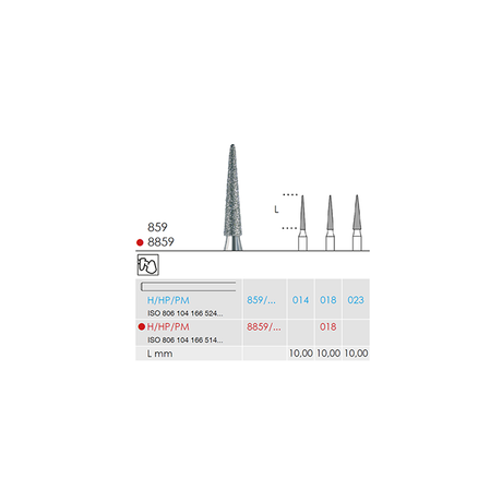 Busch 8859 018 HP DIAMOND FINE - (Pack of 2) Bur Made in Germany