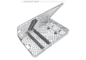 Helmut Zepf Dental Cassettes 85.995.01 Washbasket for 11 Instruments, 2 Mixing Cups & 4 Burs – Sterilization Tray