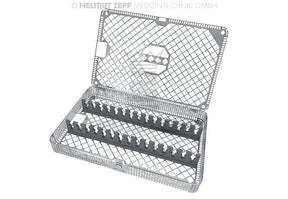 Dental Cassettes Washbasket 1/1 for 15 Instruments - Sterilization Tray 85.995.20 by Helmut Zepf