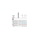 6877 010 FG coarse grit diamond torpedo dental bur for crown preparation, green ring, ISO 806 314 288 534 010