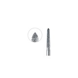 diamond coarse torpedo conical dental bur 6878K 023 FG for crown preparation, coarse grit green ring ISO 806 314 298 534 023