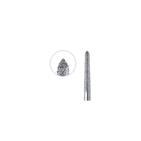 6879K 016 FG coarse diamond torpedo conical dental bur for crown preparation, green ring, ISO 806 314 299 534 016