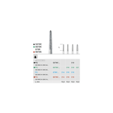 6879K 016 coarse diamond torpedo conical dental bur FG, ISO 806 314 299 534 016, Crown Preparation, Green Ring, Pack of 6