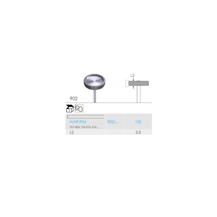 Busch 902 150 HP DIAMOND - (Pack of 1) Bur Made in Germany