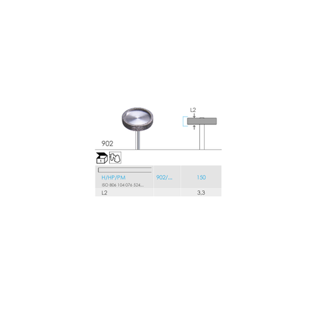 Busch 902 150 HP DIAMOND - (Pack of 1) Bur Made in Germany