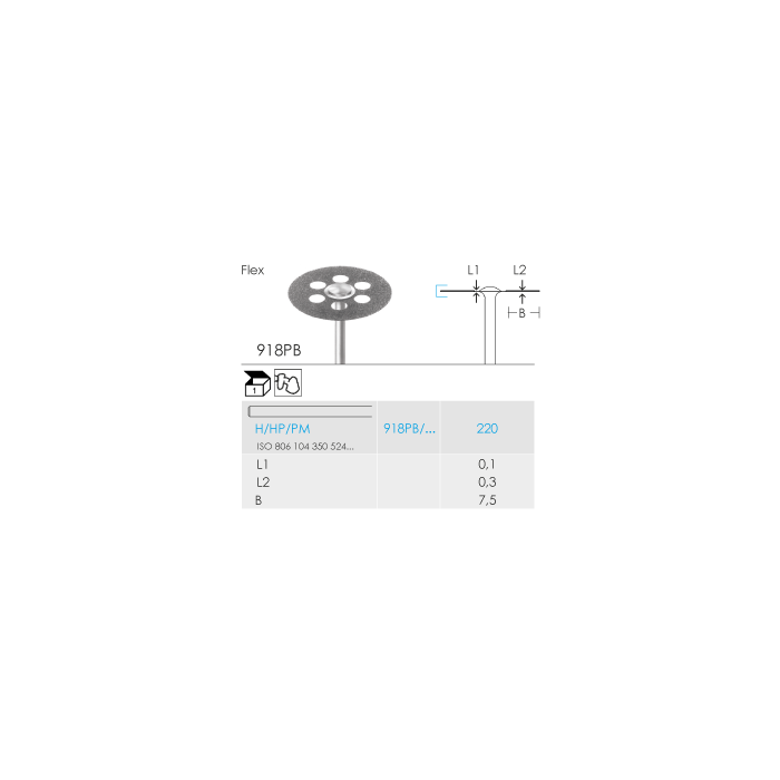 Busch 918PB 220 HP DIAMOND - (Pack of 1) Bur Made in Germany