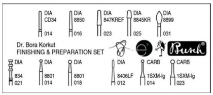 Busch Finishing & Preparation Set by Dr. Bora Korkut Bur Made in Germany