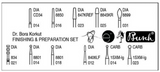 Busch Finishing & Preparation Set by Dr. Bora Korkut Bur Made in Germany