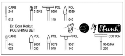 Busch Polishing Set by Dr. Bora Korkut Bur Made in Germany