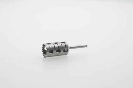Helmut Zepf 08.910.12 dental trephine 10.0 mm - side view with 10 mm diameter marking and 7/10/13/16 graduation