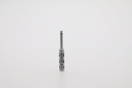 Helmut Zepf 08.910.05 dental trephine inside diameter 4.0 mm - upright view showing cutting teeth