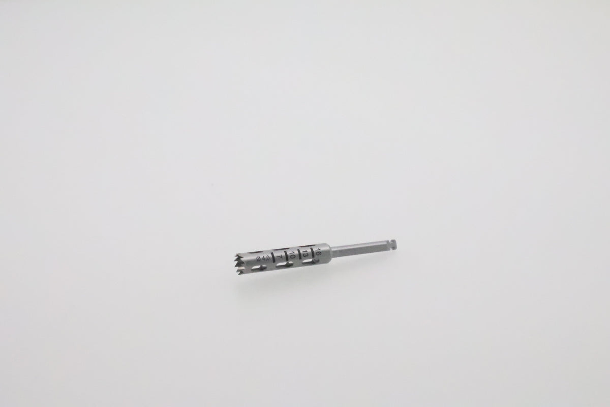 Helmut Zepf 08.910.05 dental trephine 4.0 mm - side profile with diameter marking and depth graduation