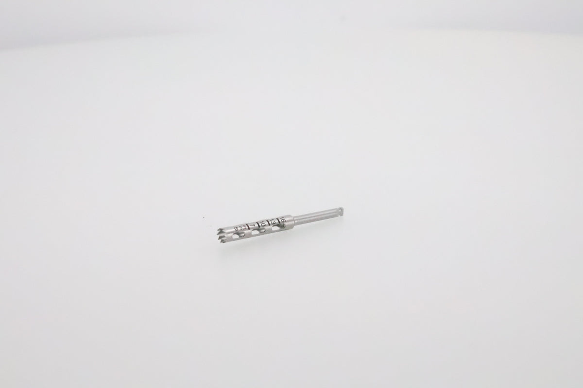 Helmut Zepf 08.910.04 dental trephine 3.3 mm - side profile with diameter marking and depth graduation