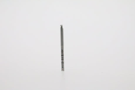 Helmut Zepf 08.910.01 dental trephine inside diameter 1.7 mm - upright view showing cutting teeth and depth graduation