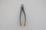 Helmut Zepf 12.217.00ZD #17 Modified upper right molar extraction forceps, diamond coated jaws - full front view