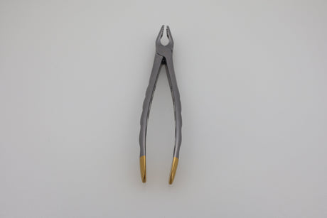 Helmut Zepf 12.218.00ZD #36N Modified lower incisor and premolar extraction forceps, far reaching special beaks - full front view
