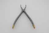 Helmut Zepf 12.045.15ZD #45Sb lower jaw root tip extraction forceps - open beaks view