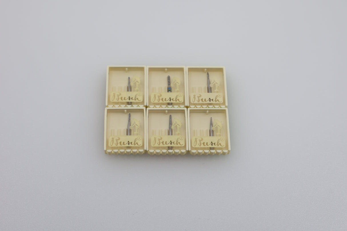 Busch Rotary Promo Pack of 6 Burs – German-made dental rotary instrument