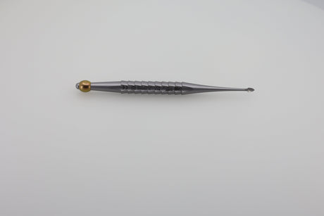 Helmut Zepf 17.007.05 X-Desmo-Tool root tip elevator luxator - full side view with knurled handle