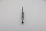 Helmut Zepf 17.008.05 X-Tool Syndesmotome luxator, curved for distal access 4.0 mm, purple ID ball - standing view
