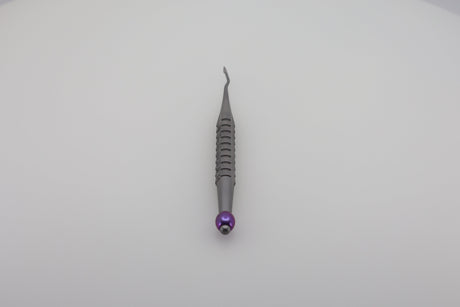 Helmut Zepf 17.008.05 X-Tool Syndesmotome luxator, curved for distal access 4.0 mm, purple ID ball - standing view