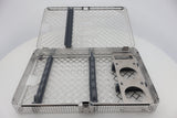 Dental instrument cassette washbasket 85.195.60 with mixing cup recesses