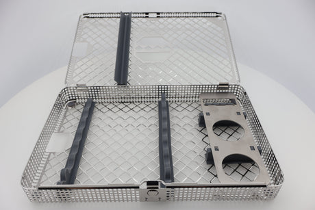 Dental instrument cassette washbasket 85.195.60 with mixing cup recesses