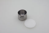 Dental mixing cup 85.251.04 stainless steel, angled view