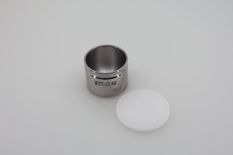 Dental mixing cup 85.251.04 stainless steel, angled view