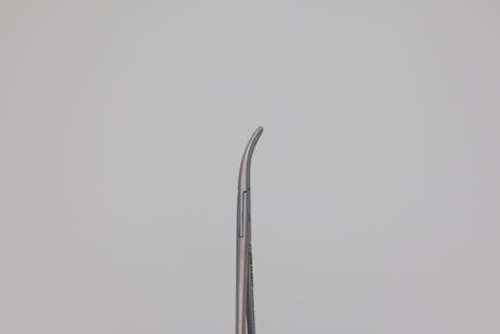 Mosquito hemostatic forceps 23.055.12KFO, curved serrated jaws