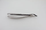 Helmut Zepf #7 upper premolar extraction forceps, side view of serrated handle