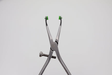 Crown-Tractor Exclusive crown remover pliers 19.274.15, front view with polymer jaws