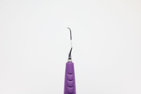 Gracey Curette, M5 Deep Scaling (GRA 11/12), for Mesial Surfaces of Premolars/Molars, Skewed for Optimal Placement - ZEPF-bIONIK QuickFix Handle in Signal Purple | Helmut Zepf No. 24.204.11GM5