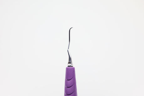 Gracey Curette, M5 Deep Scaling (GRA 11/12), for Mesial Surfaces of Premolars/Molars, Skewed for Optimal Placement - ZEPF-bIONIK QuickFix Handle in Signal Purple | Helmut Zepf No. 24.204.11GM5