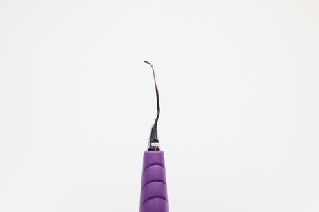 Gracey Curette, M5 Deep Scaling (GRA 11/12), for Mesial Surfaces of Premolars/Molars, Skewed for Optimal Placement - ZEPF-bIONIK QuickFix Handle in Signal Purple | Helmut Zepf No. 24.204.11GM5