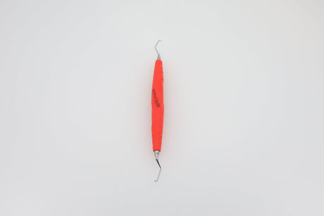 Gracey Curette, M5 Deep Scaling (GRA 7/8) for Premolars / Molars, More Sharply Angled - ZEPF-bIONIK QuickFix Handle in Lightred-Magenta | Helmut Zepf No. 24.205.07GM5