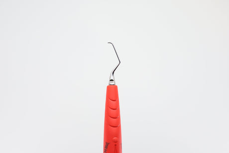 Gracey Curette, M5 Deep Scaling (GRA 7/8) for Premolars / Molars, More Sharply Angled - ZEPF-bIONIK QuickFix Handle in Lightred-Magenta | Helmut Zepf No. 24.205.07GM5