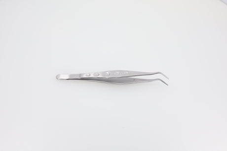 Tweezers with Stop-Pin (Cotton Pliers), Ergonomic 15 cm, Serrated Tip | Helmut Zepf No. 22.025.03